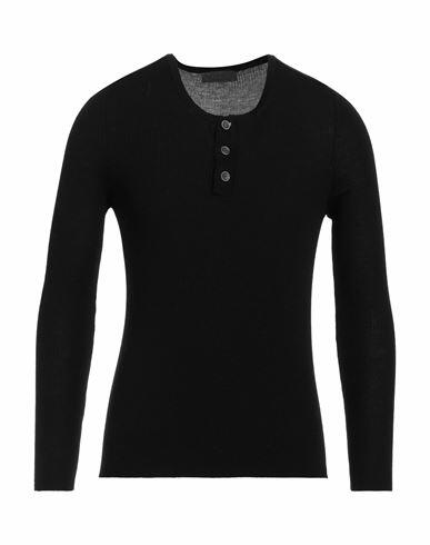 Lucques Man Sweater Black Merino Wool Cover