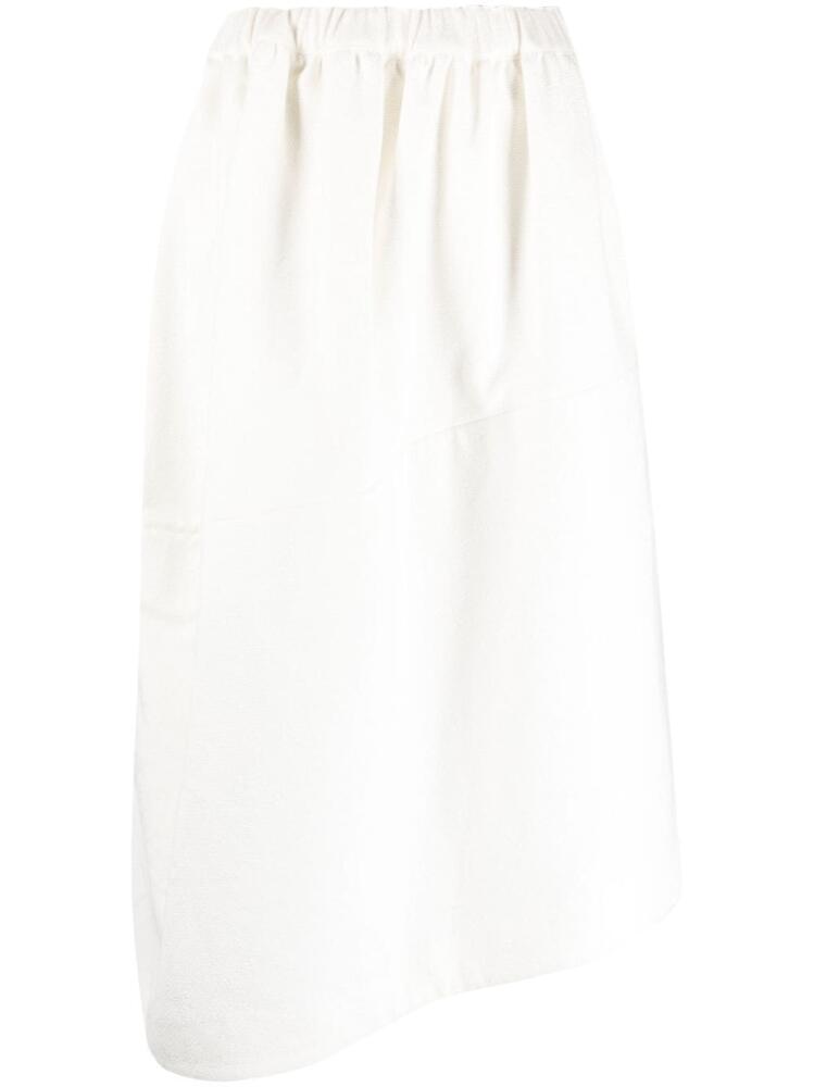 Comme Des Garçons asymmetric cotton midi skirt - White Cover