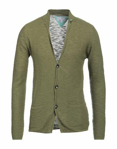 Berna Man Cardigan Military green Cotton Cover