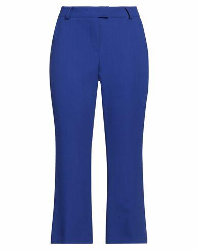 Maison Common Woman Pants Bright blue Wool, Polyamide Cover