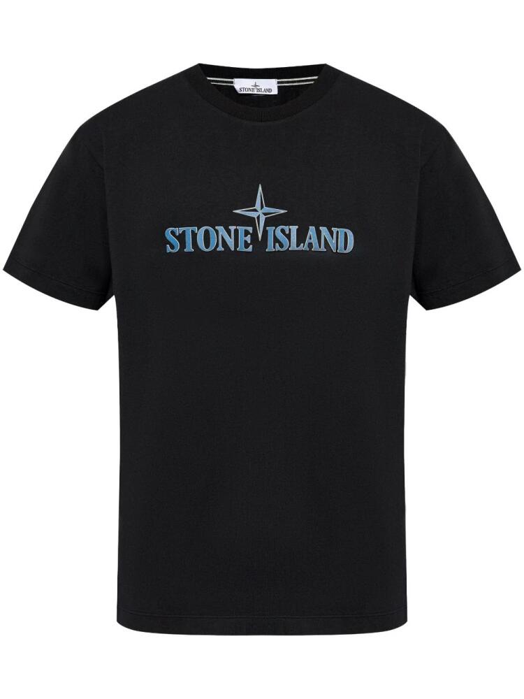 Stone Island Compass-print cotton T-shirt - Black Cover