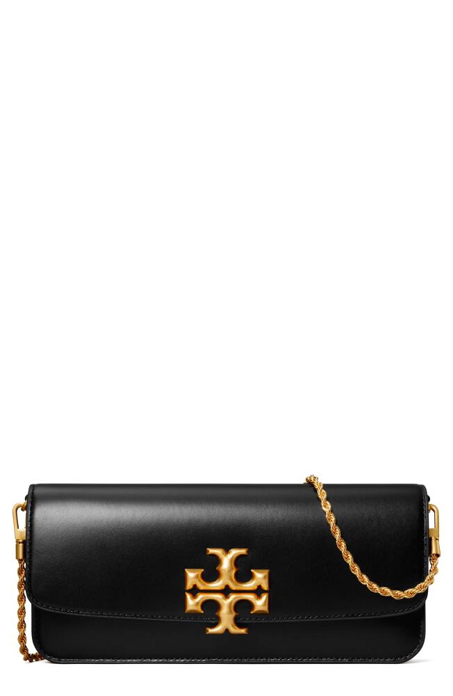 Tory Burch Eleanor Leather Clutch in Black Cover