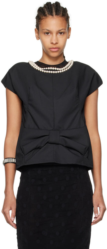 Junya Watanabe Black Bow Blouse Cover