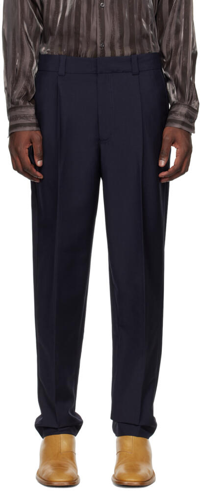 Acne Studios Navy Tailored Trousers Cover