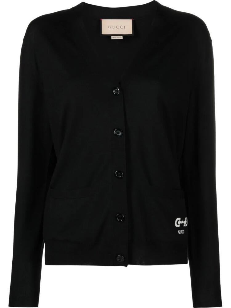 Gucci wool button-up cardigan - Black Cover