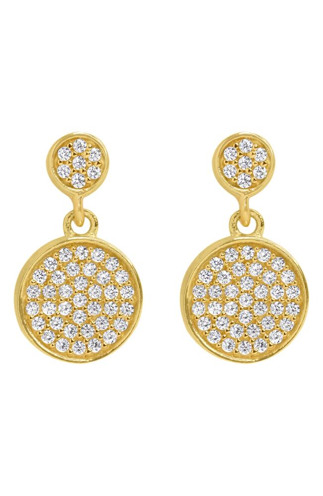 Dean Davidson Petit Pavé Droplet Stud Earrings in White Topaz/Gold Cover