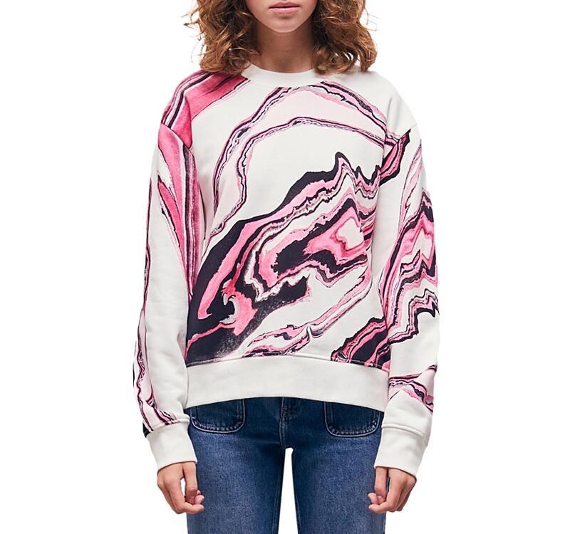 The Kooples Marble Print Sweatshirt Cover