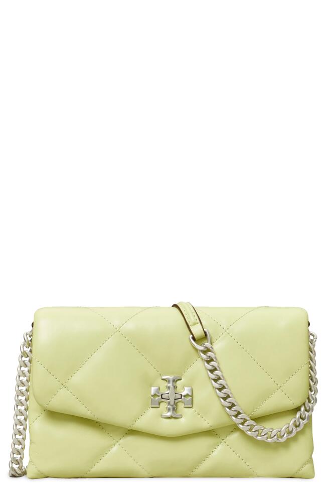 Tory Burch Kira Diamond Quilted Leather Wallet on a Chain in Pear Cover