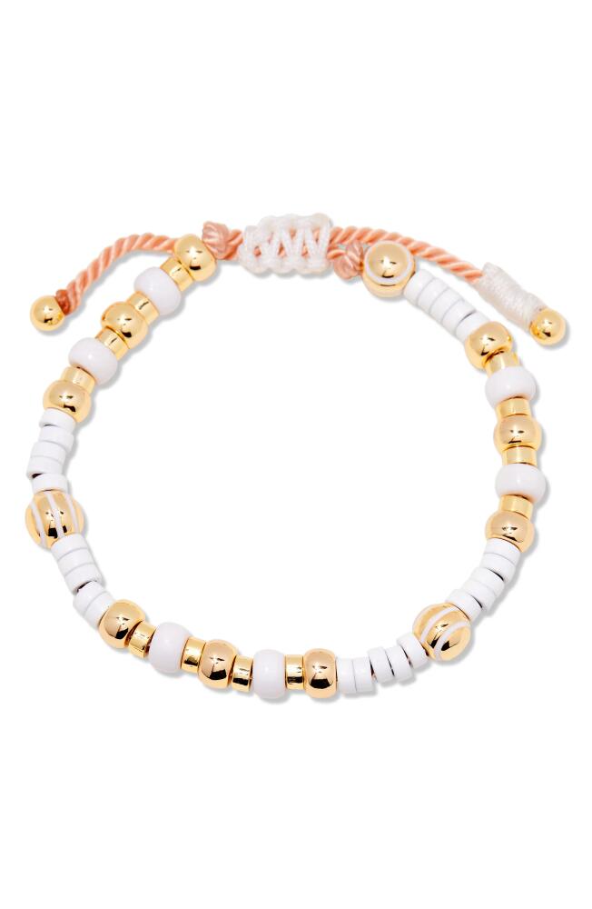 Brook and York Cove Beaded Bracelet in Gold/White Cover