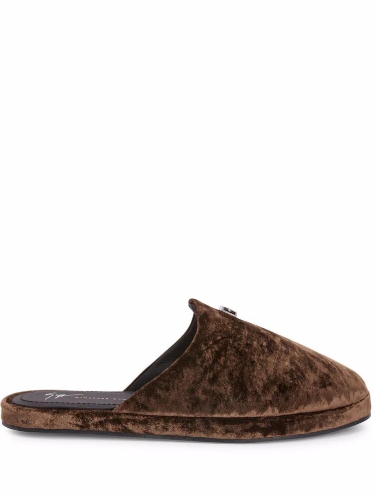 Giuseppe Zanotti Jungle Fever brown slippers Cover