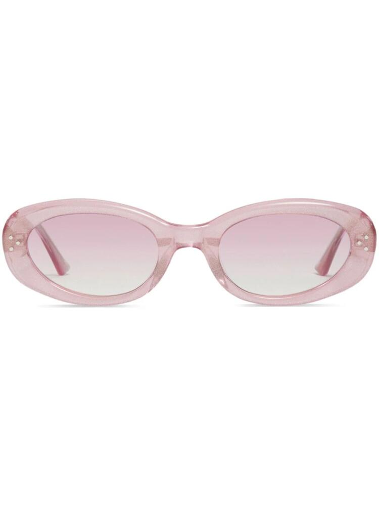 Gentle Monster transparent-oval-frame sunglasses - Pink Cover