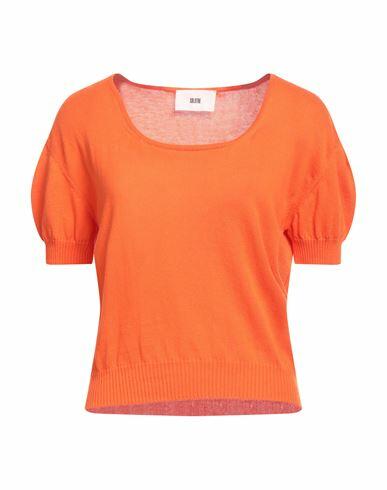 Solotre Woman Sweater Orange Cotton Cover