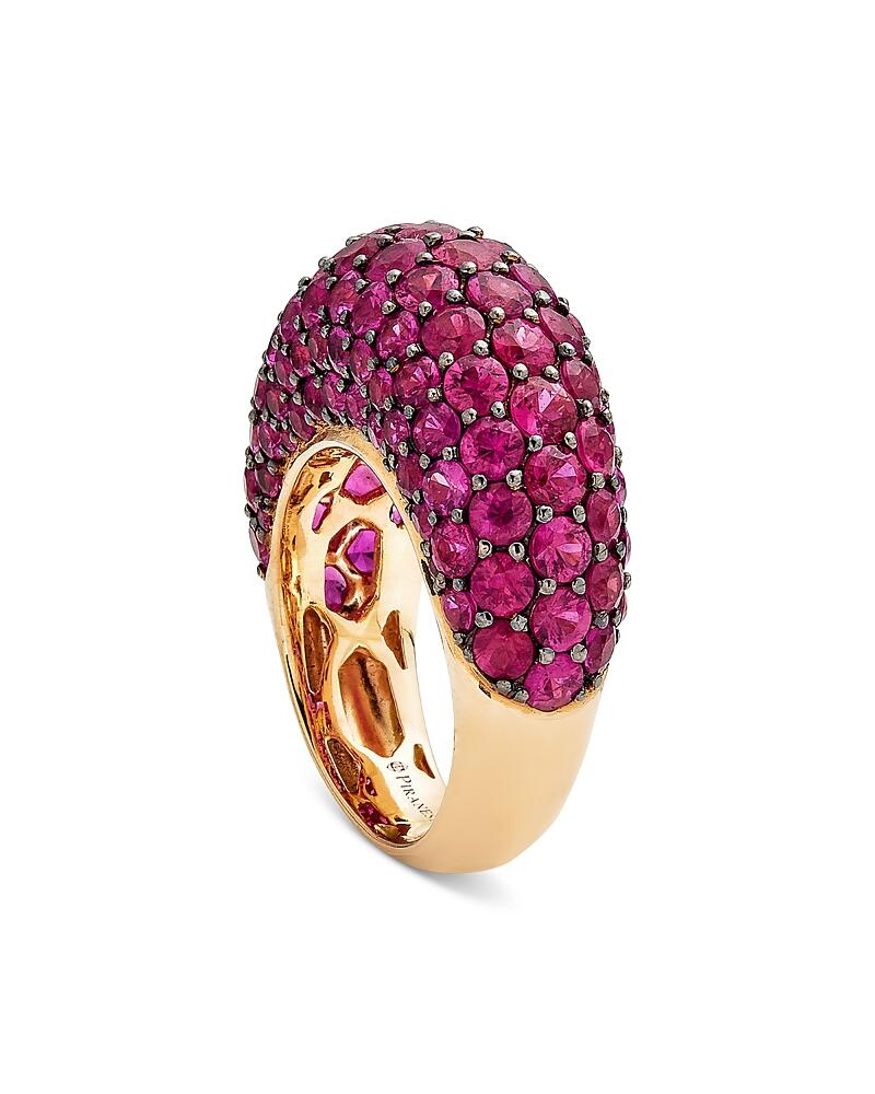 Piranesi 18K Rose Gold Dome Pink Sapphire Pave Large Statement Ring Cover