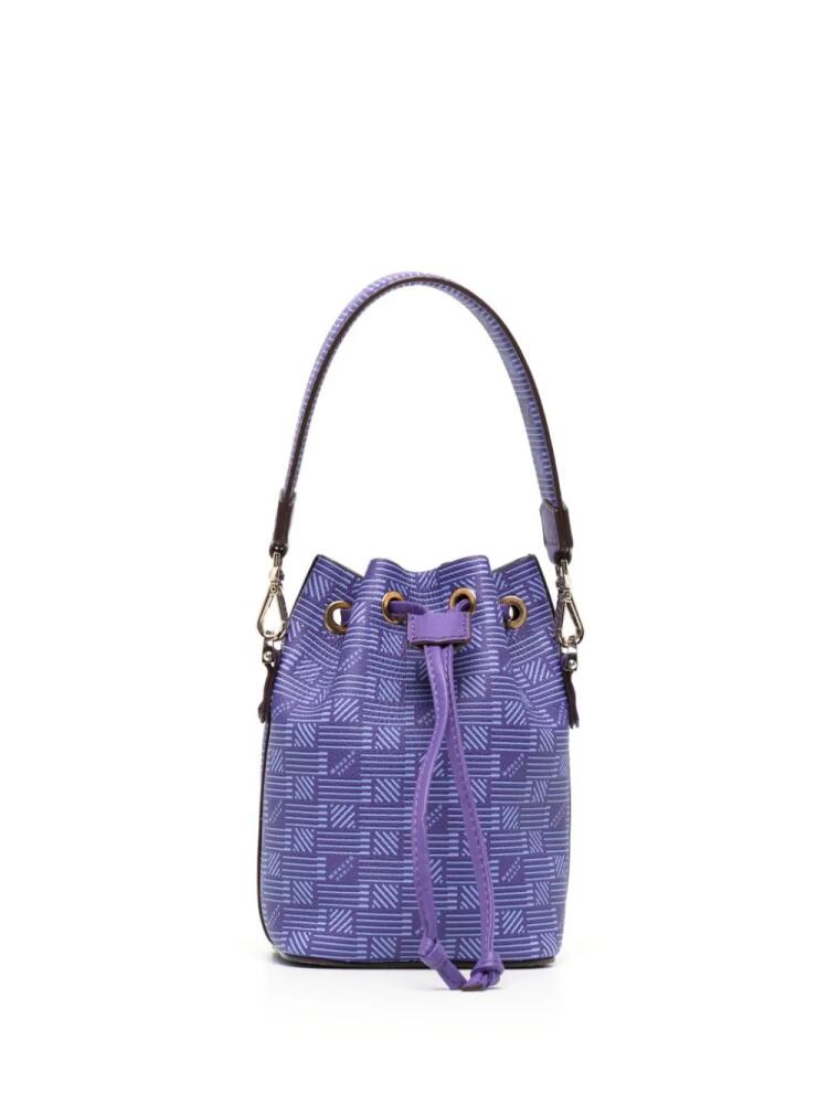 Moreau monogram-print bucket bag - Purple Cover