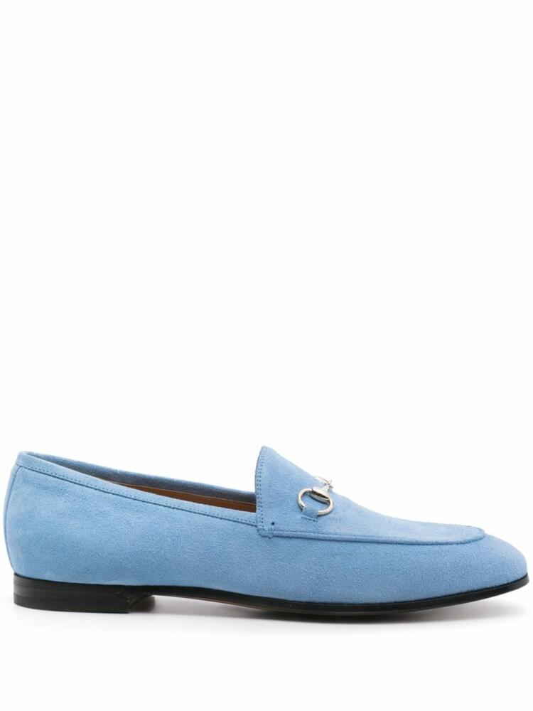 Gucci Jordaan Horsebit suede loafers - Blue Cover