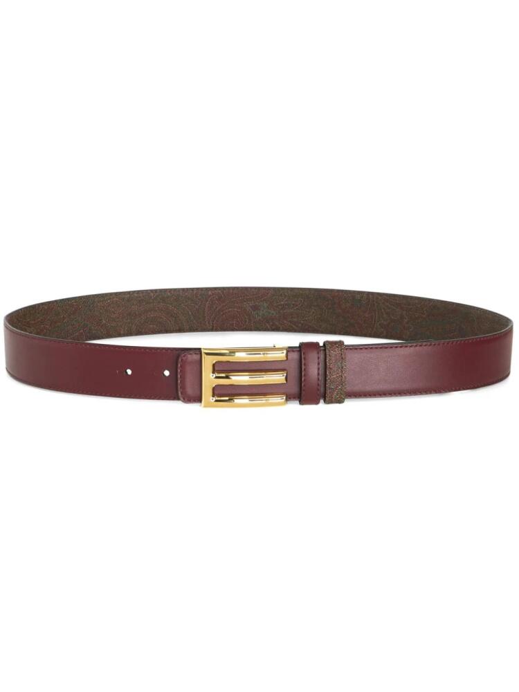 ETRO paisley-print reversible belt - Red Cover