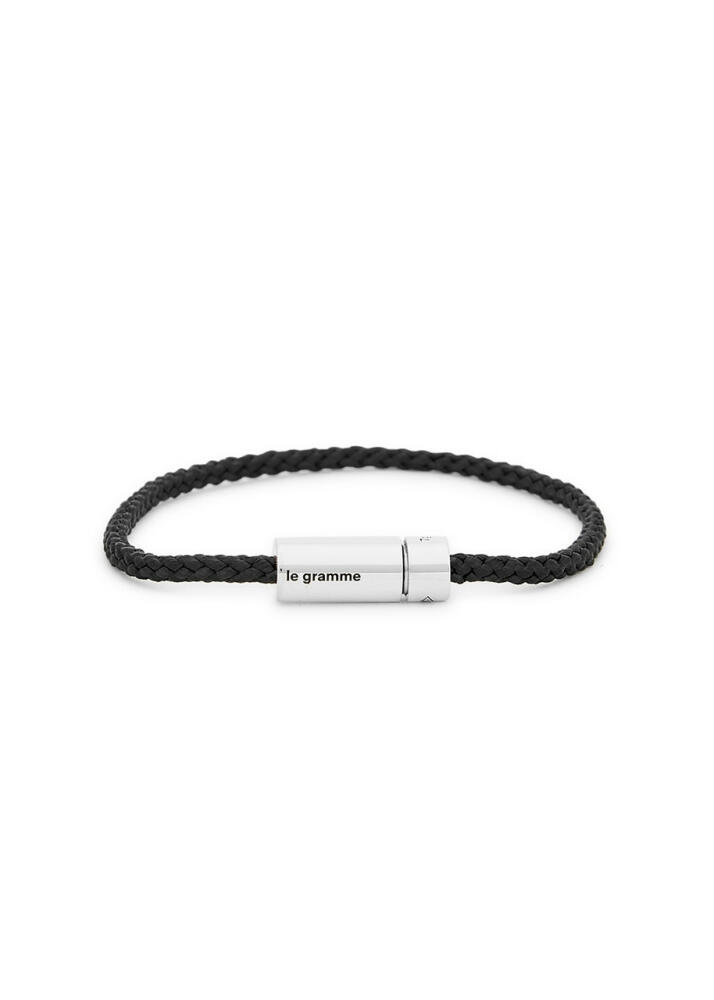 LE Gramme 7g Sterling Silver and Black Cable Bracelet Cover