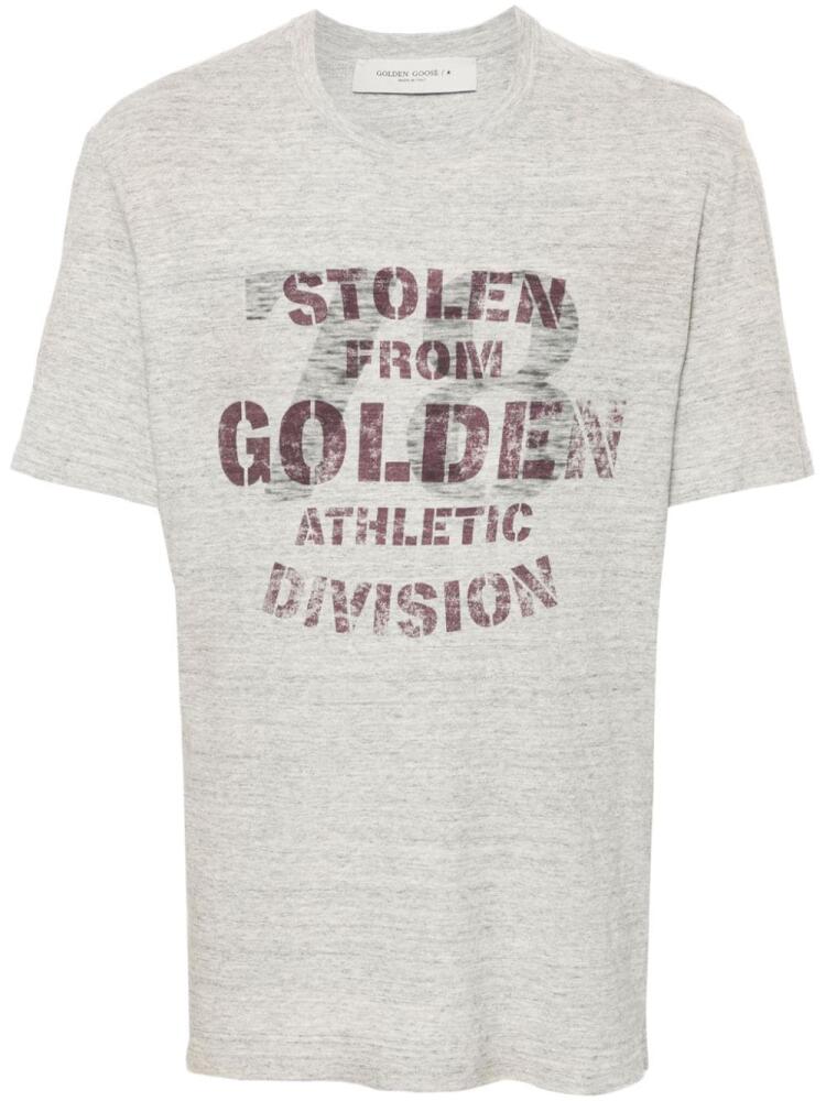 Golden Goose logo-print cotton T-shirt - Grey Cover