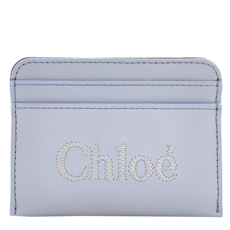 Chloe Storm Blue Leather Sense Card Holder Cover