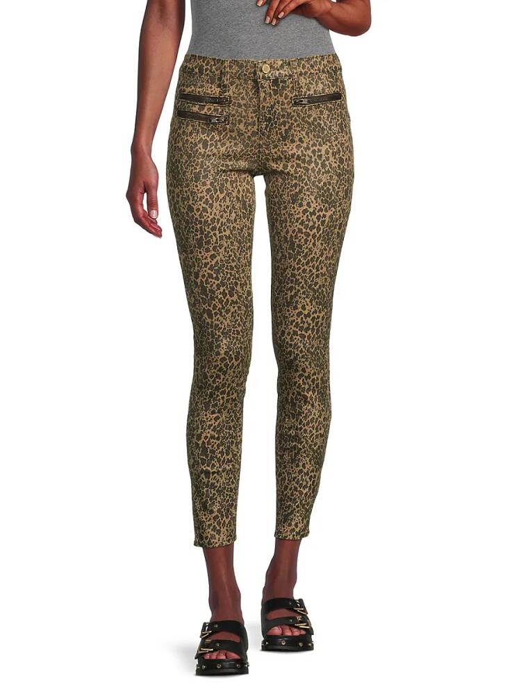 Etienne Marcel Women's Animal Print Zip Pants - Leopard Cover