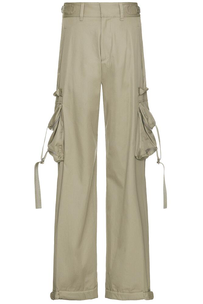 OFF-WHITE Zip Cotton Cargo Pant in Brown Cover