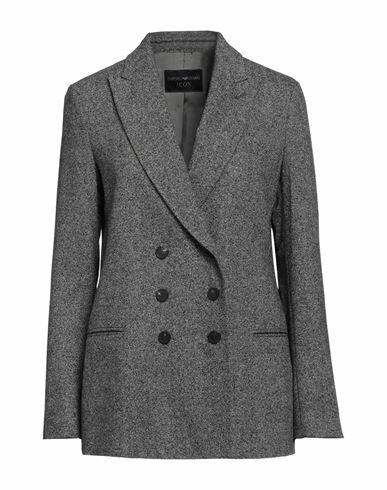 Emporio Armani Woman Blazer Grey Viscose, Virgin Wool, Polyamide Cover