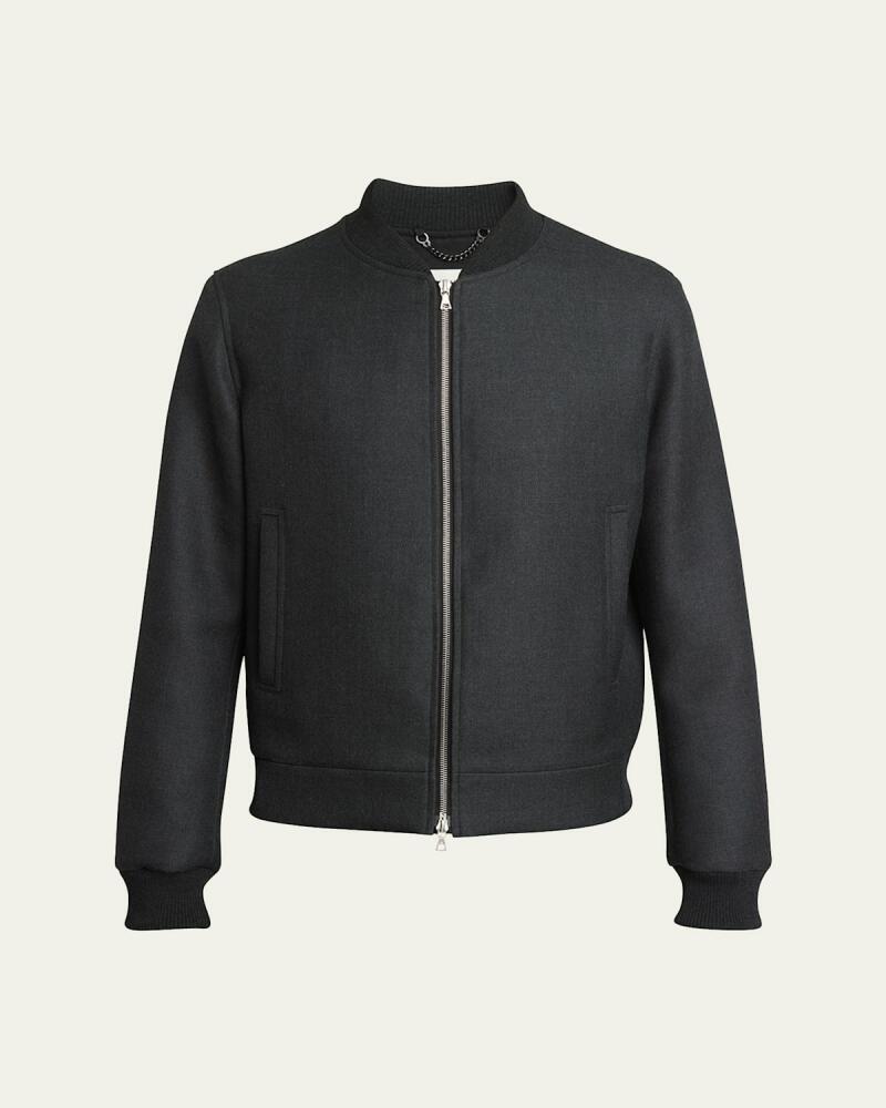 Dries Van Noten Men's Wool Gabardine Bomber Jacket Cover