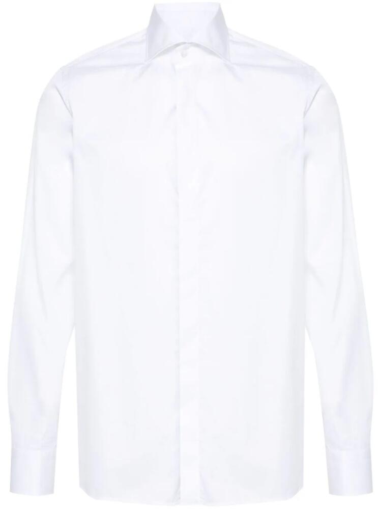 Tagliatore poplin cotton shirt - White Cover