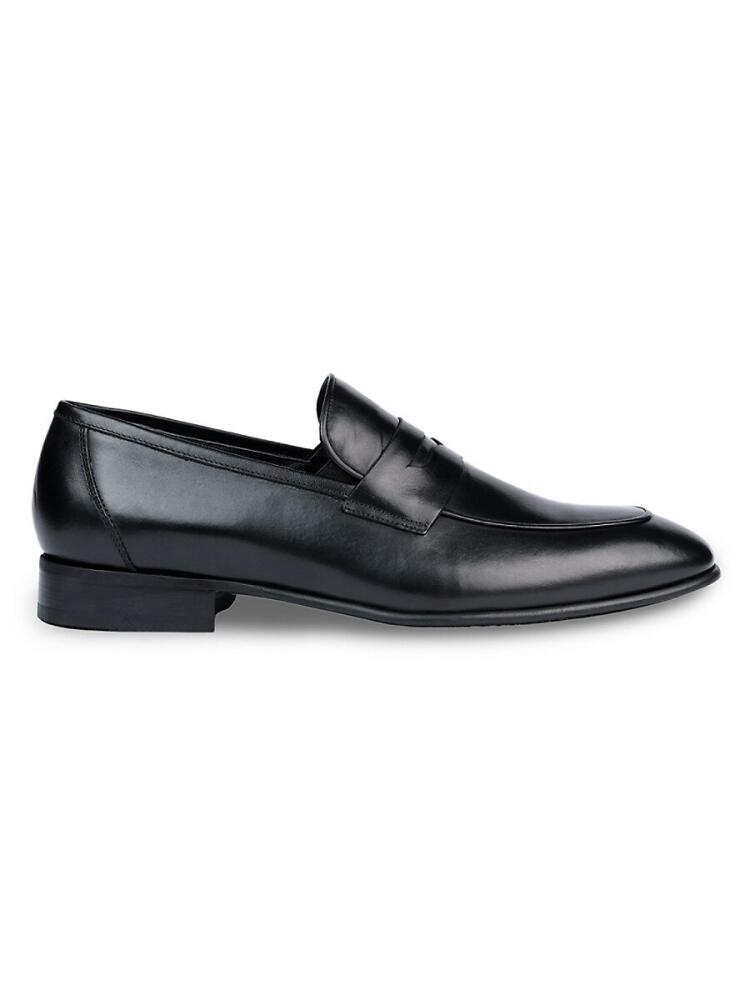 Vellapais Men's Lapitos Leather Penny Loafers - Black Cover