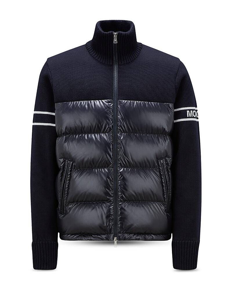 Moncler Mixed Media Down Zip Front Cardigan Cover