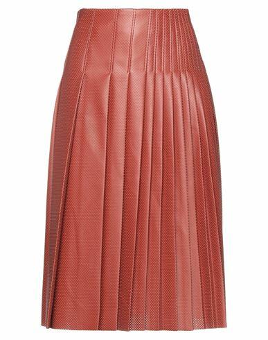 Cedric Charlier Woman Midi skirt Brick red Polyester Cover