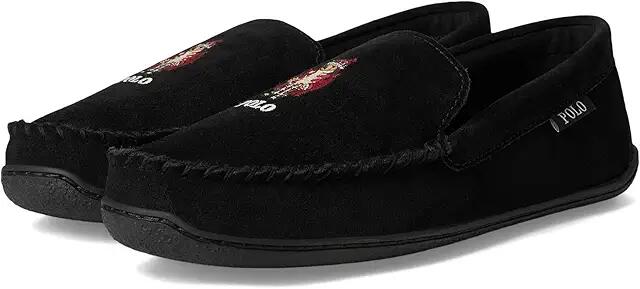 Polo Ralph Lauren Brenan Bear Moc Slipper (Black) Men's Slippers Cover