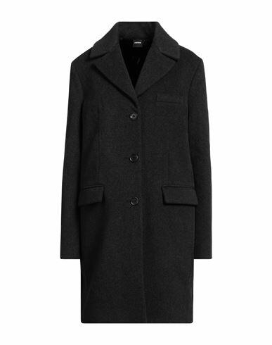 Aspesi Woman Coat Steel grey Virgin Wool, Cashmere Cover