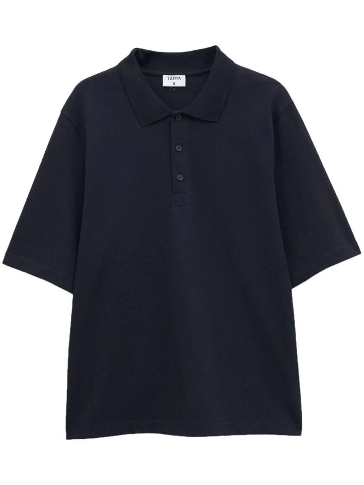 Filippa K Boxy polo shirt - Black Cover