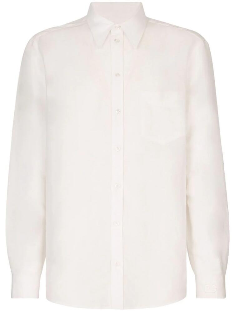 Dolce & Gabbana classic-collar button-uplong shirt - White Cover