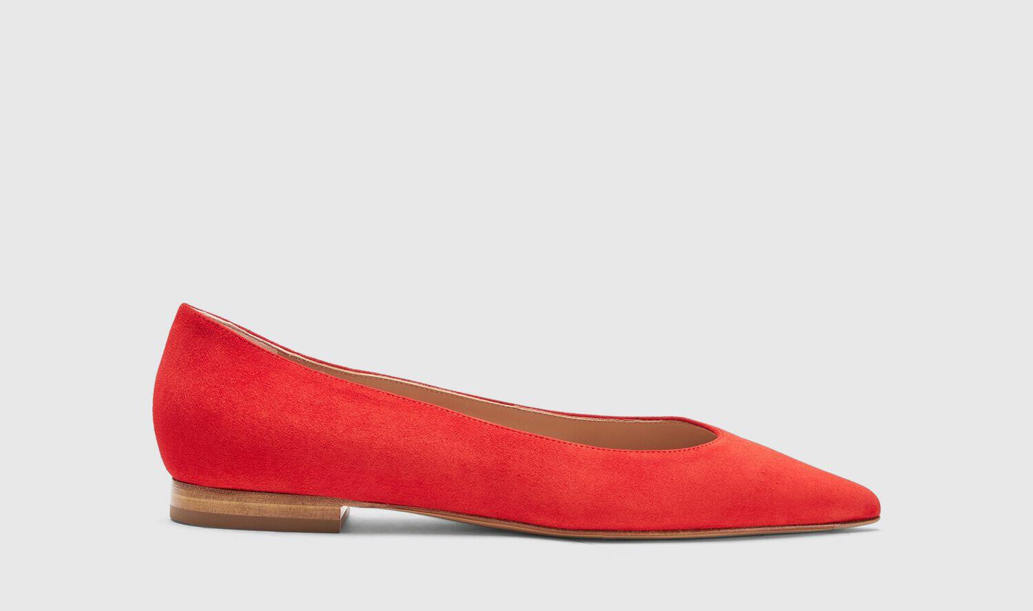 Scarosso Ballerinas Iris Red Suede Suede Leather Cover