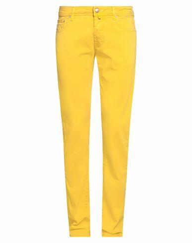 Jacob Cohёn Man Pants Ocher Cotton, Elastane Cover