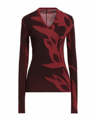 Masnada Woman T-shirt Burgundy Viscose, Wool, Elastane Cover