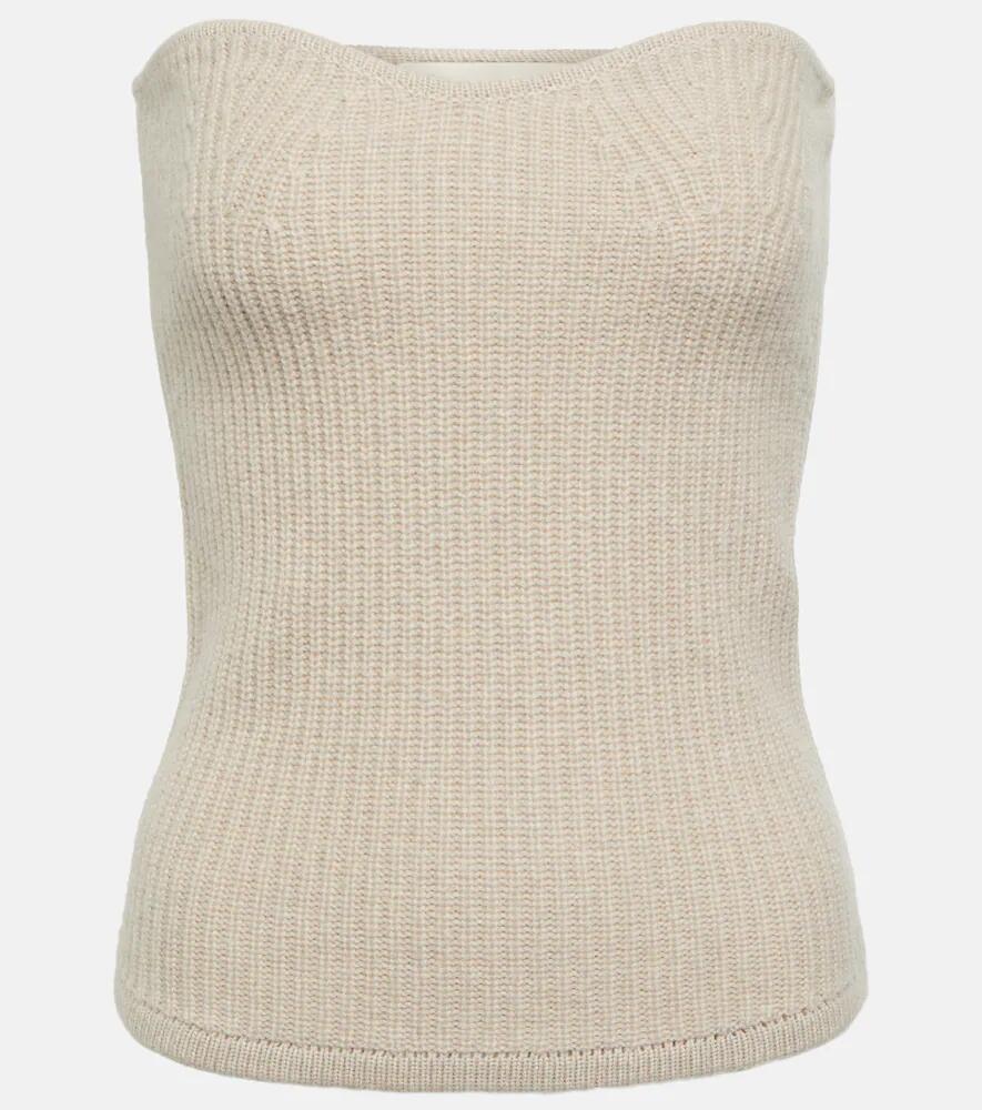 Isabel Marant Blaze wool and cashmere strapless top Cover