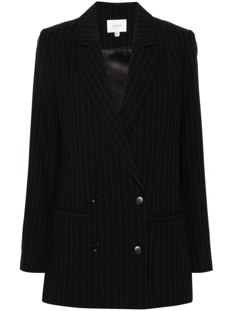 Gestuz Joellegz pinstripe blazer - Black Cover