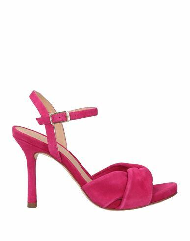 Unisa Woman Sandals Magenta Leather Cover