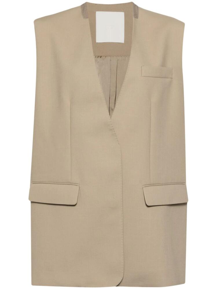 JNBY V-neck blazer gilet - Neutrals Cover