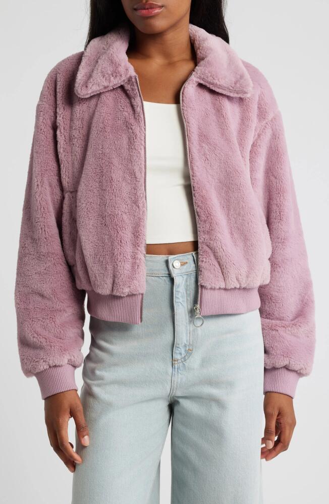 Thread & Supply Faux Fur Jacket in Dusty Pink Cover