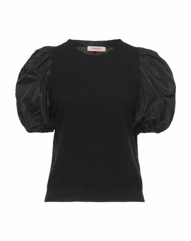 Twinset Woman Sweater Black Polyamide, Viscose, Wool, Cashmere, Polyester Cover