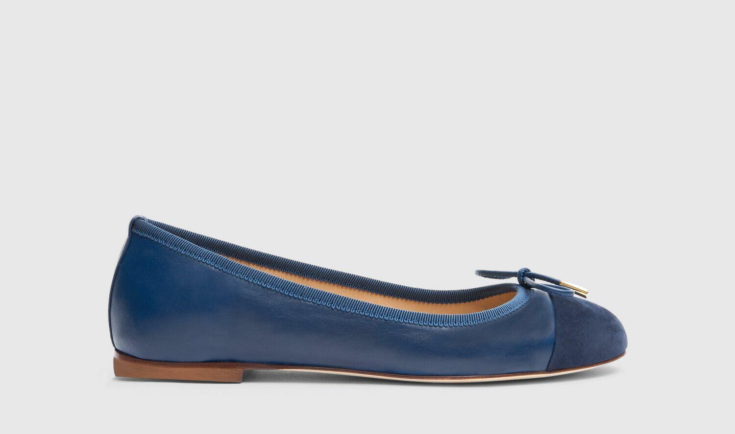 Scarosso Ballerinas Carla Blue Calf Leather Cover