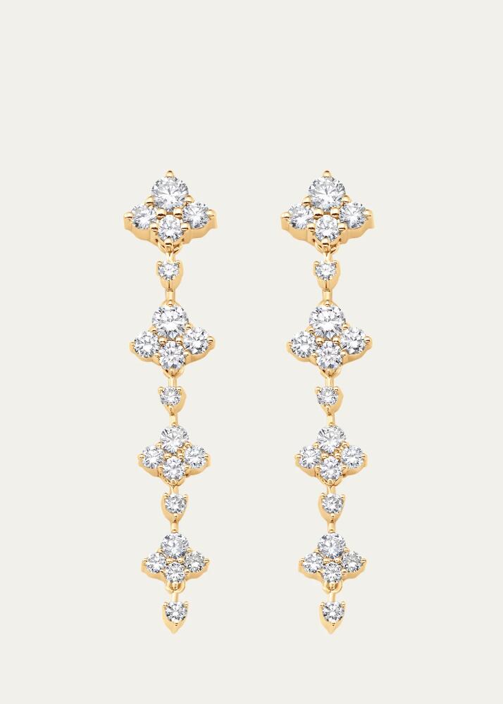 Sara Weinstock 18K Yellow Gold Dujour Four Diamond Dangle Earrings Cover