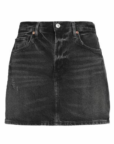 Citizens Of Humanity Woman Denim skirt Black Cotton Cover