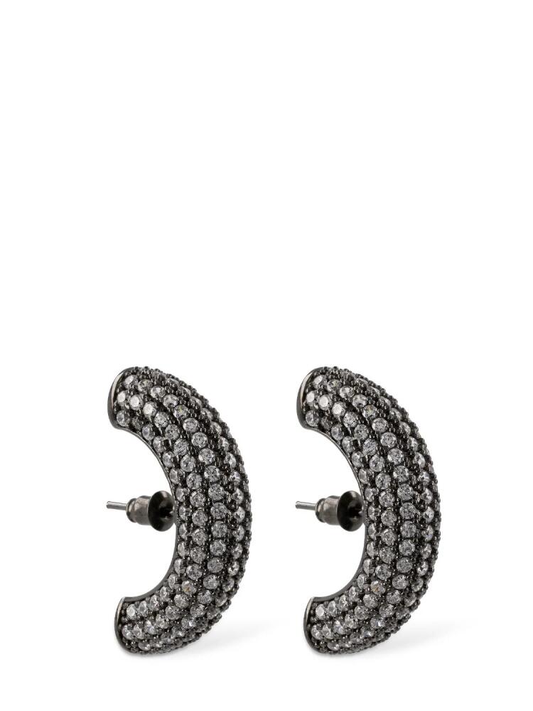 PANCONESI Half Moon Crystal Hoop Earrings Cover