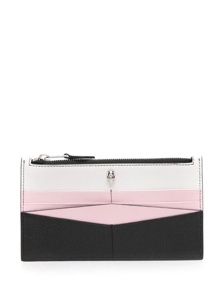 Alexander McQueen colour block zip wallet - Black Cover