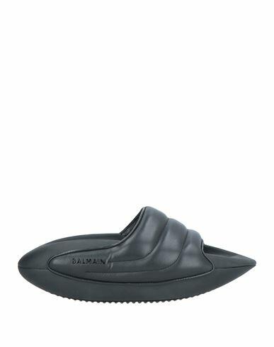 Balmain Man Sandals Black Lambskin Cover